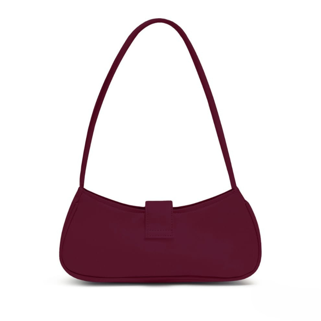 Nova Maroon Buckle Bag