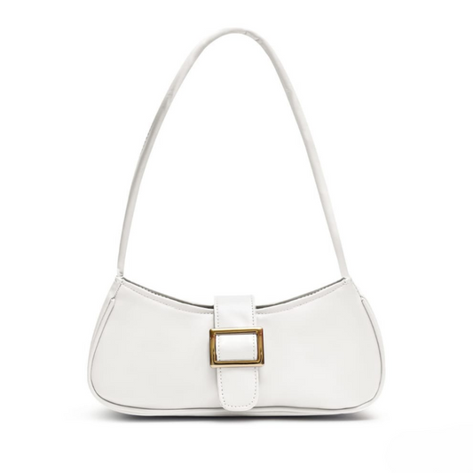 Nova White Buckle Bag