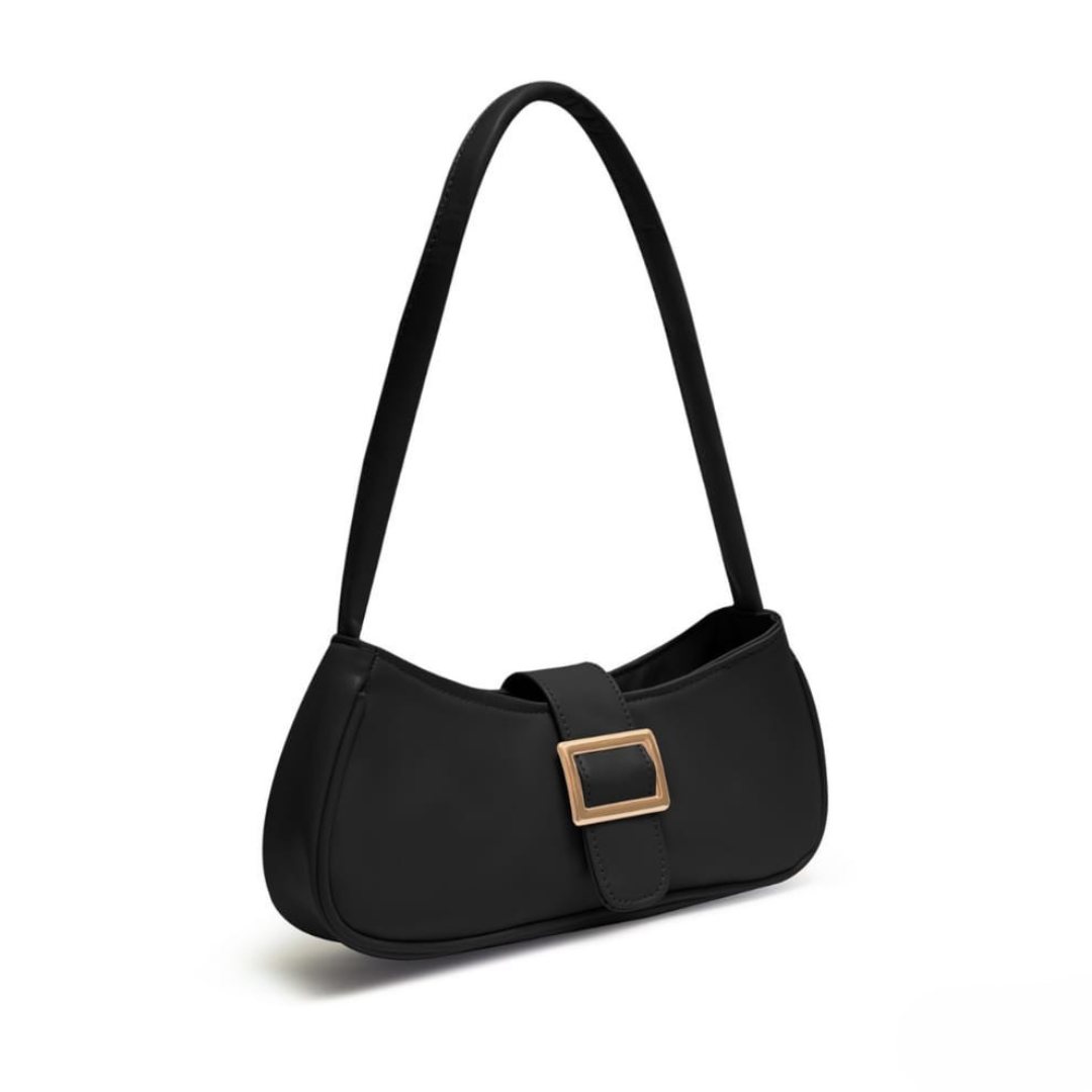 Nova Black Buckle Bag