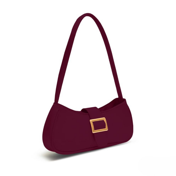 Nova Maroon Buckle Bag