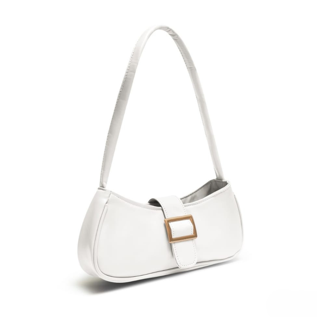 Nova White Buckle Bag
