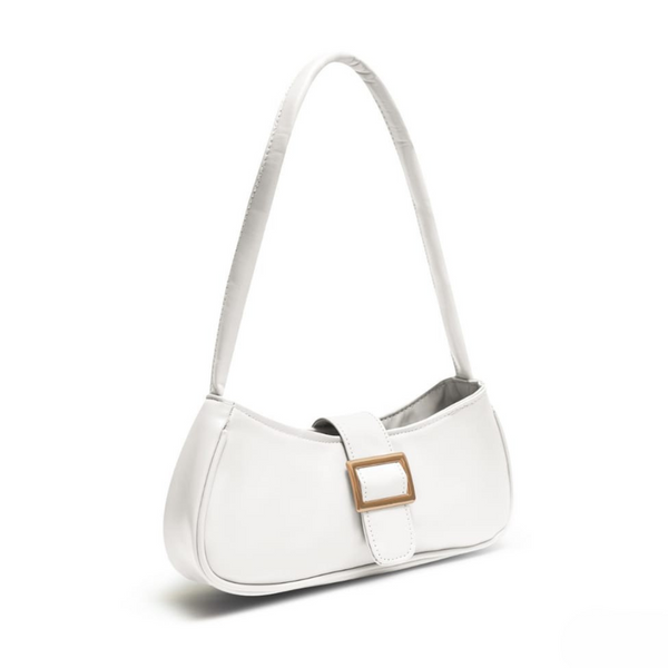 Nova White Buckle Bag