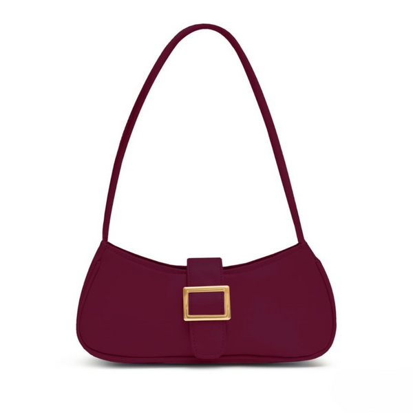 Nova Maroon Buckle Bag