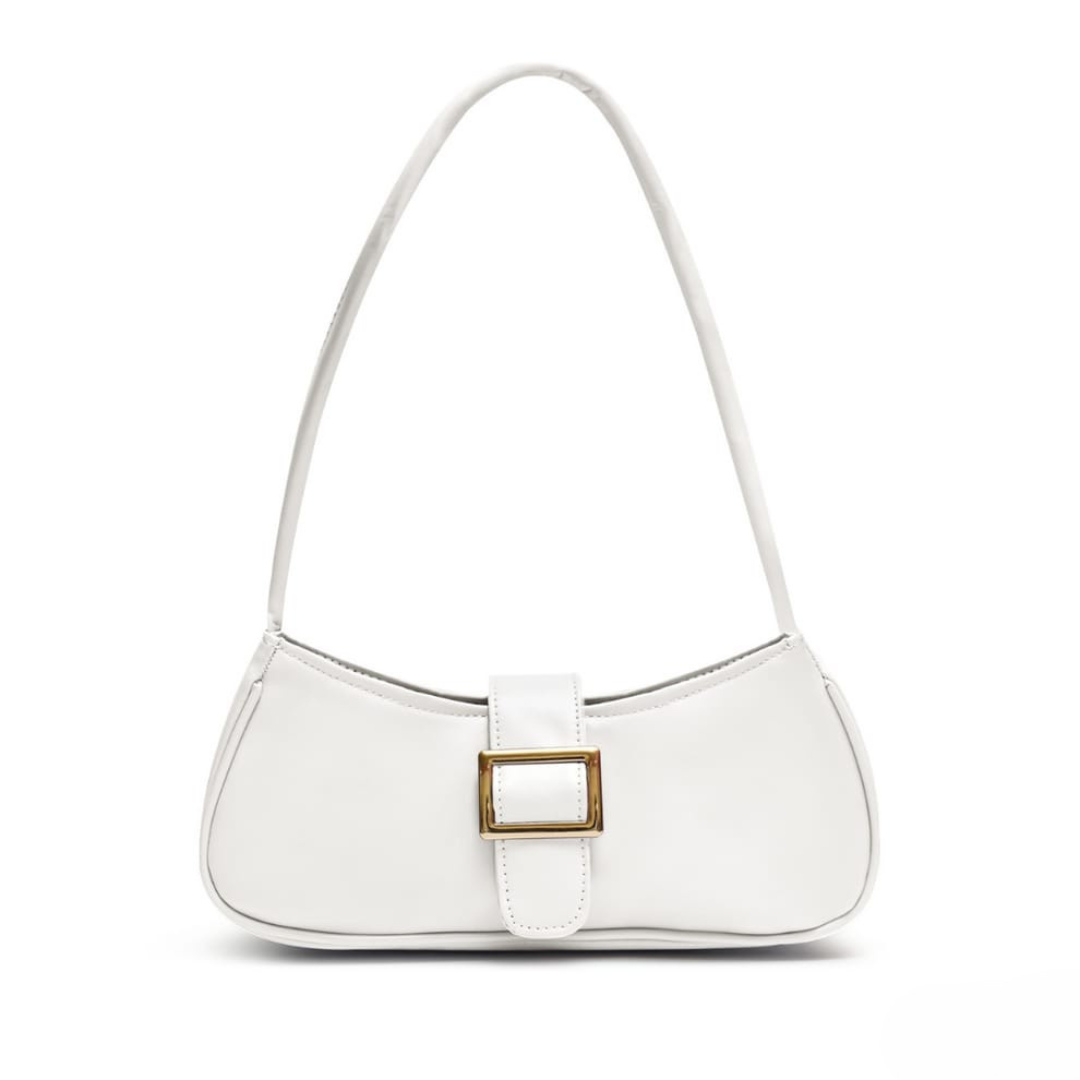 Nova White Buckle Bag